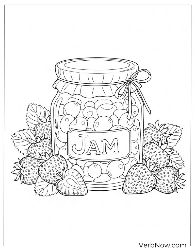 A jar of strawberry jam with fresh fruit