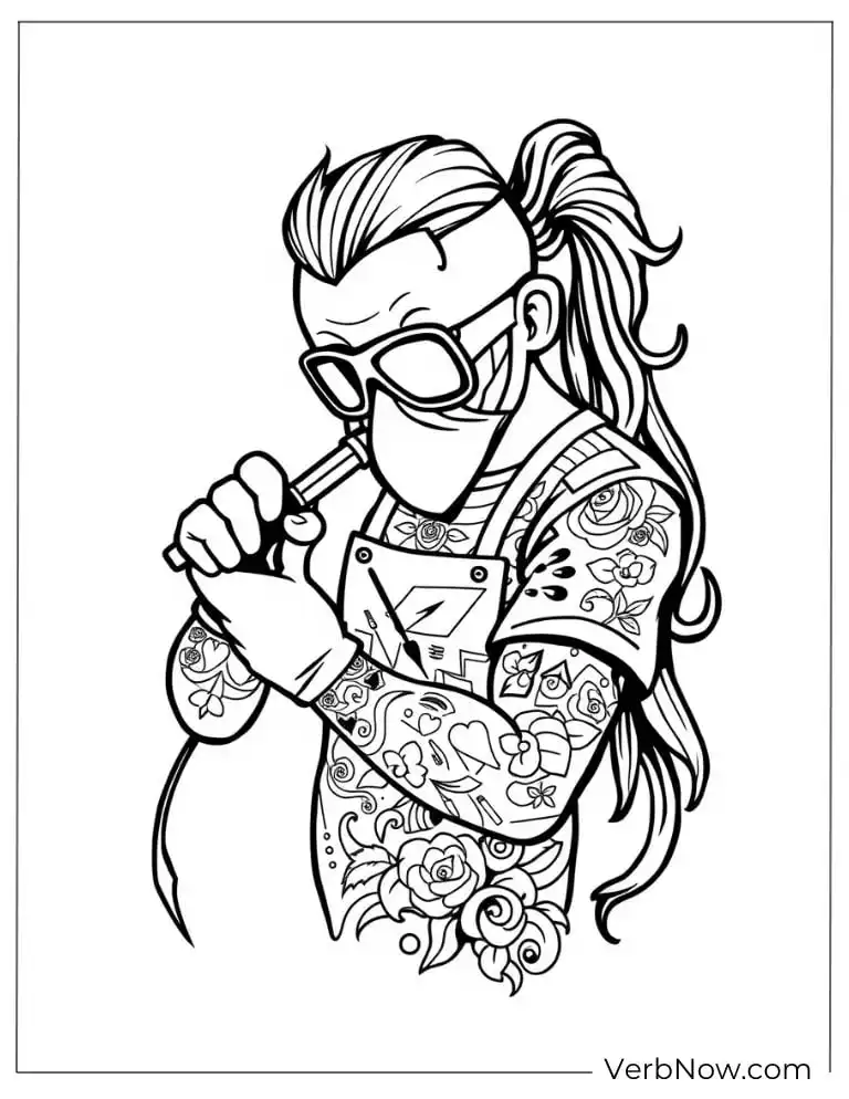 Tattoo artist preparing his tools