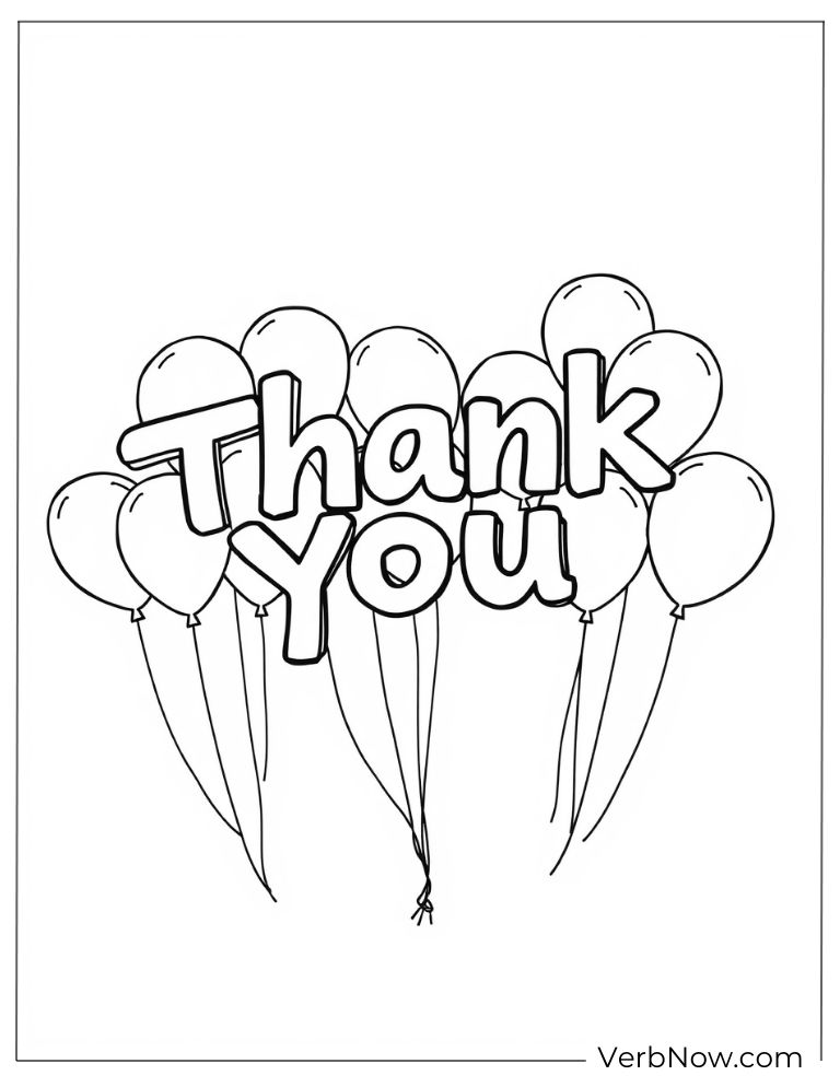 A bunch of balloons carrying the words “Thank You”