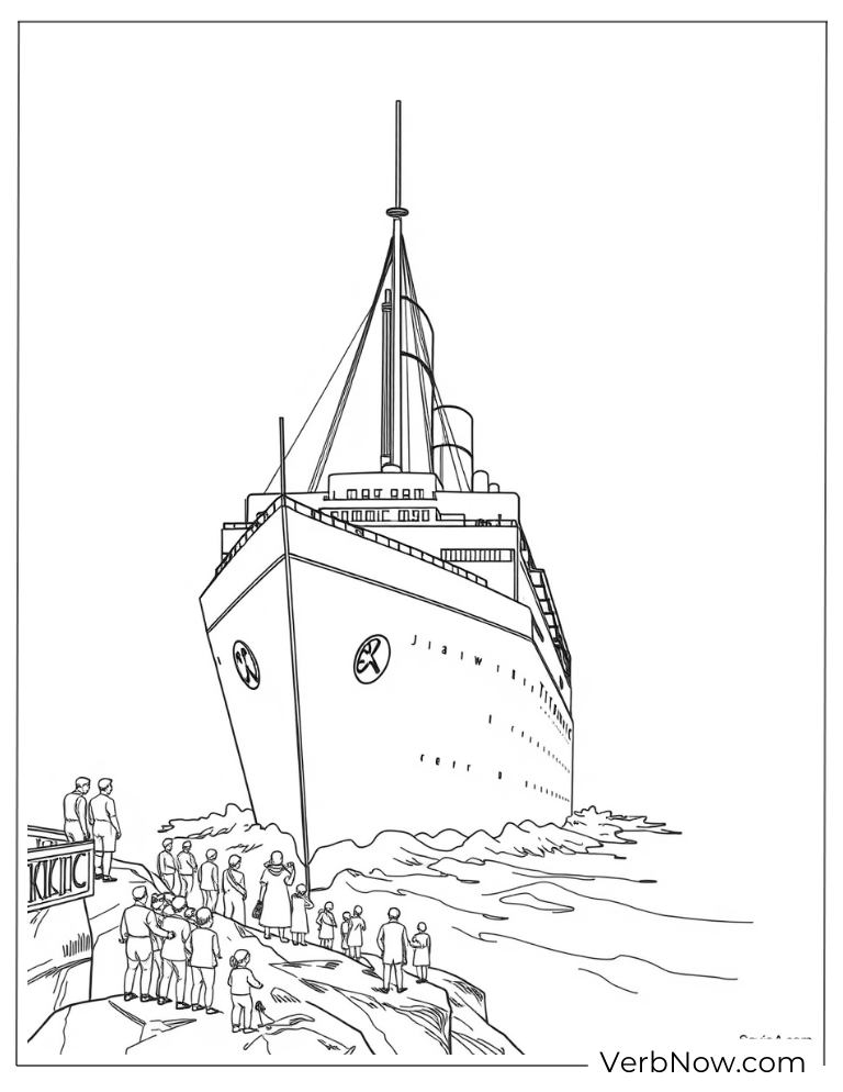 Passengers boarding the Titanic at the port