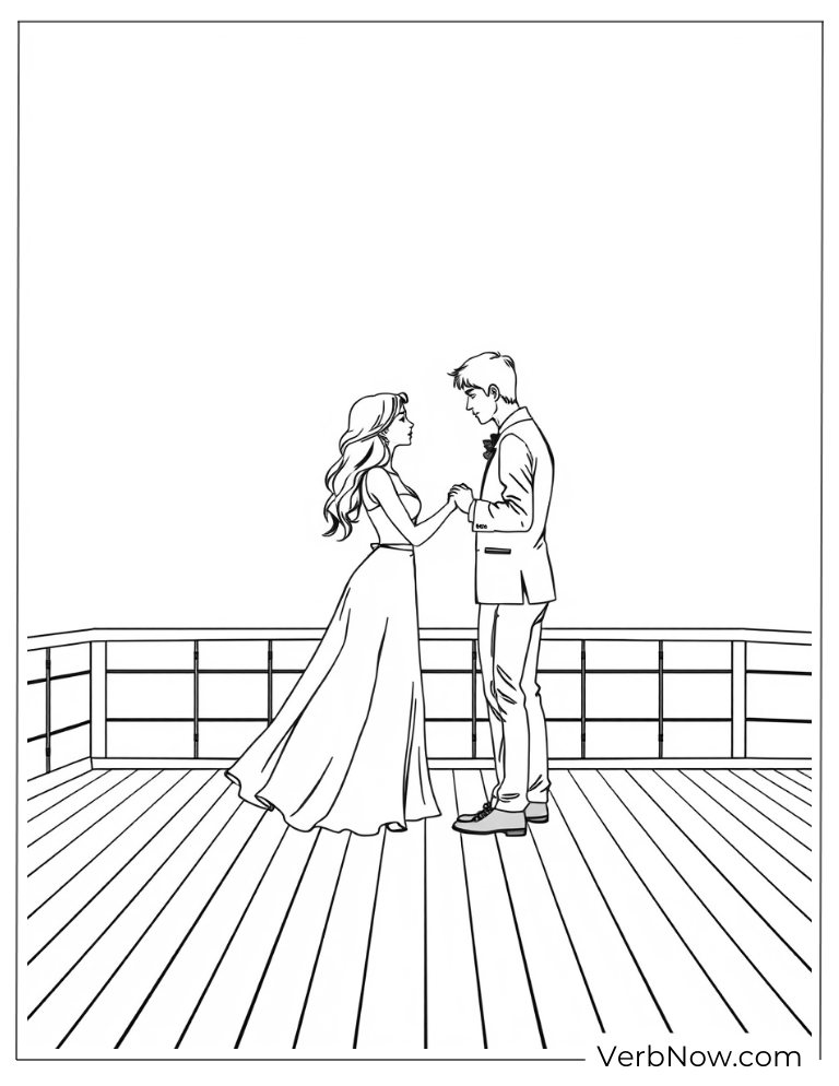 A couple holding hands on the deck