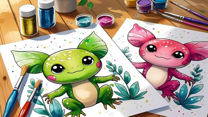 printable axolotl coloring pages 