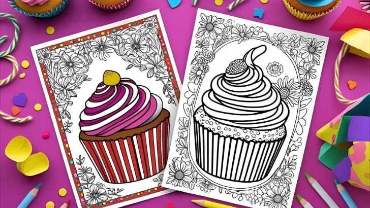 cupcake coloring pages 