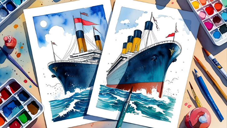 free titanic coloring pages
