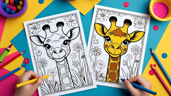 giraffe coloring pages 