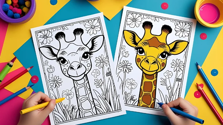 giraffe coloring pages 