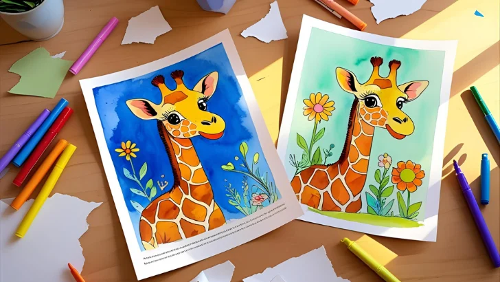 printable giraffe coloring pages 