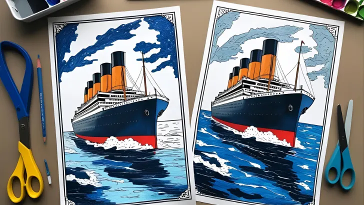 printable titanic coloring pages 