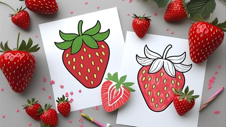 strawberry coloring pages 