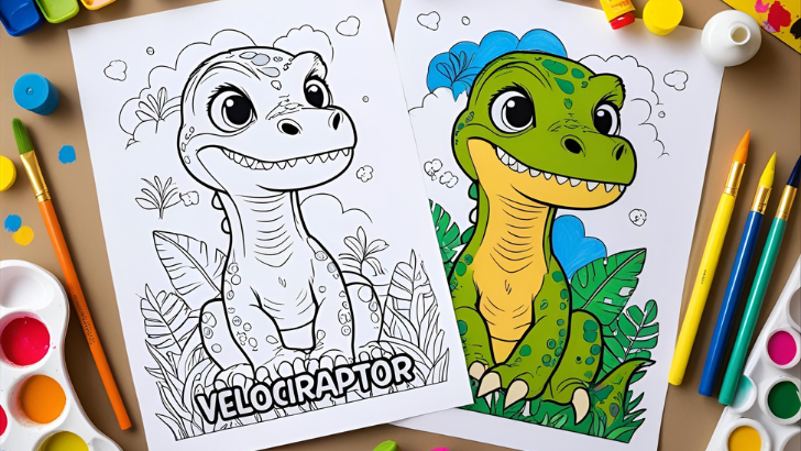 velociraptor coloring pages 