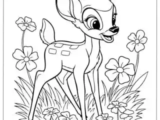 Bambi Coloring Pages 20 featured image