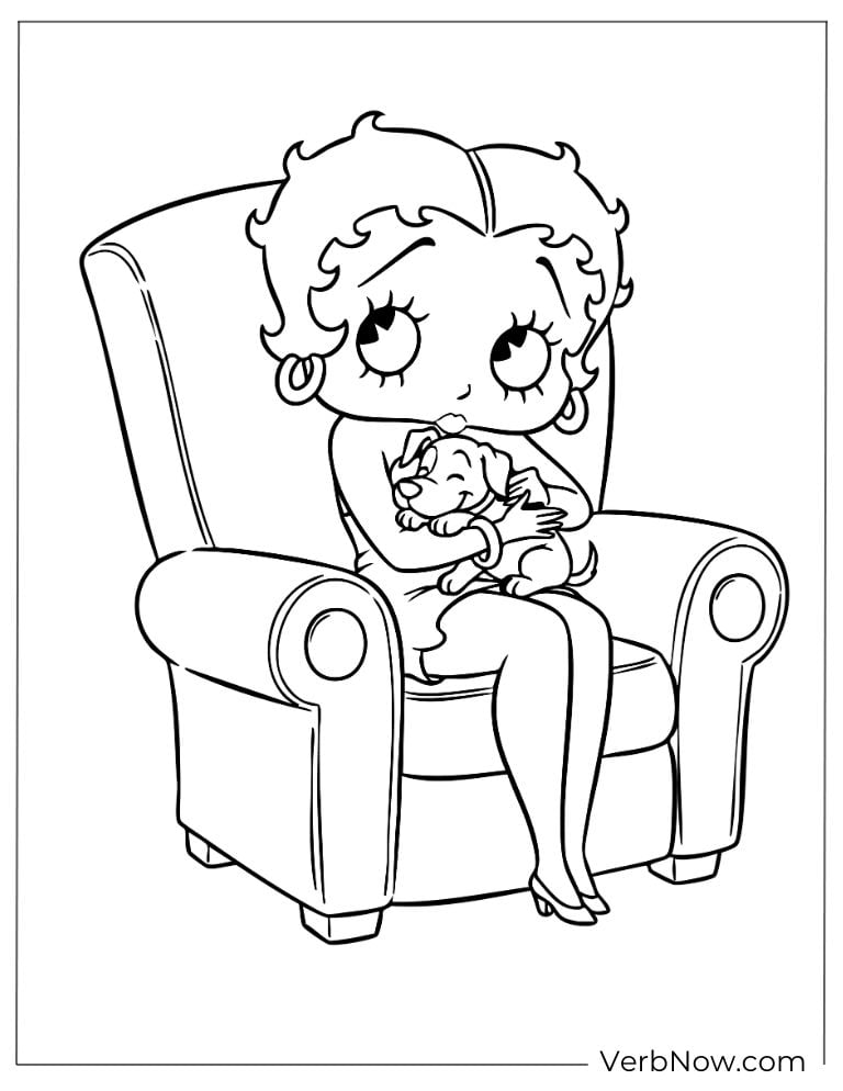 Betty relaxing in a chair cuddling her cat