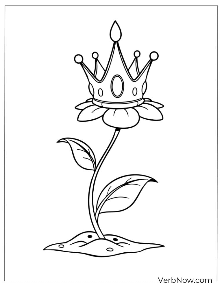 A crown blooming like a flower on a stem