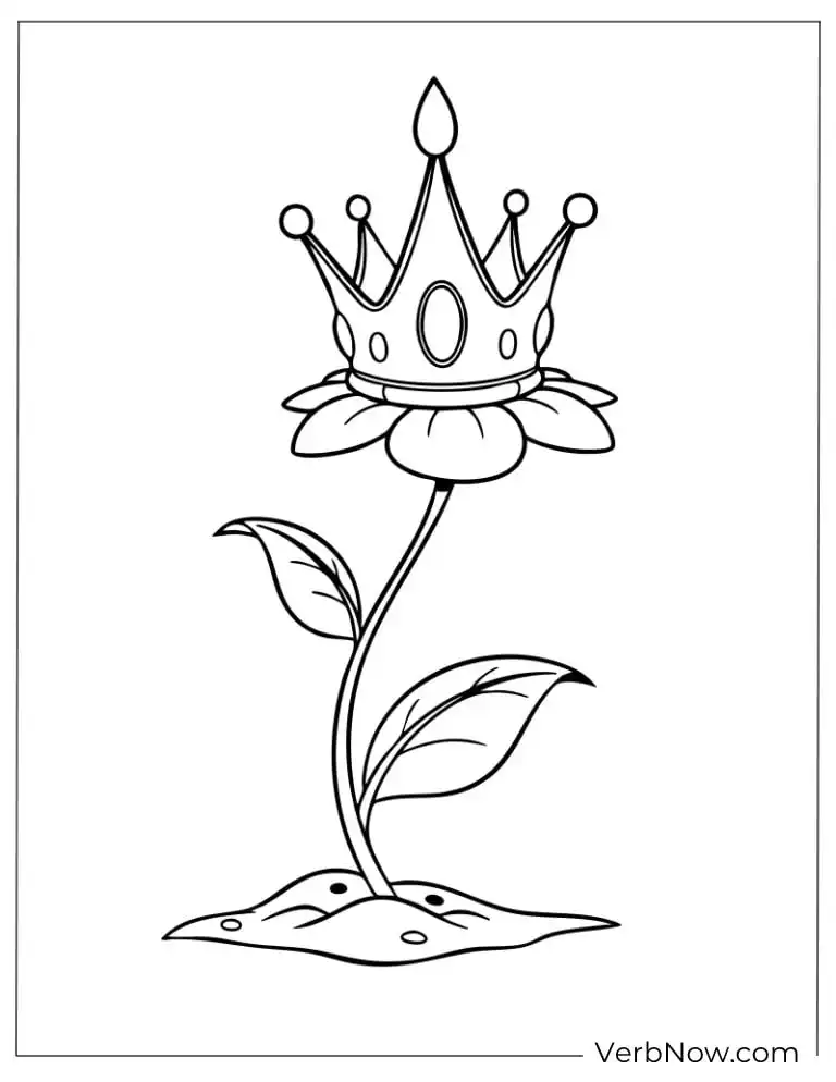 A crown blooming like a flower on a stem