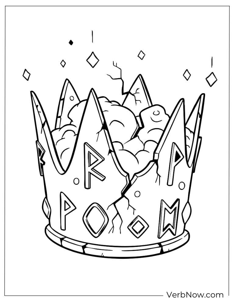 Crown decorated with gems and magical symbols