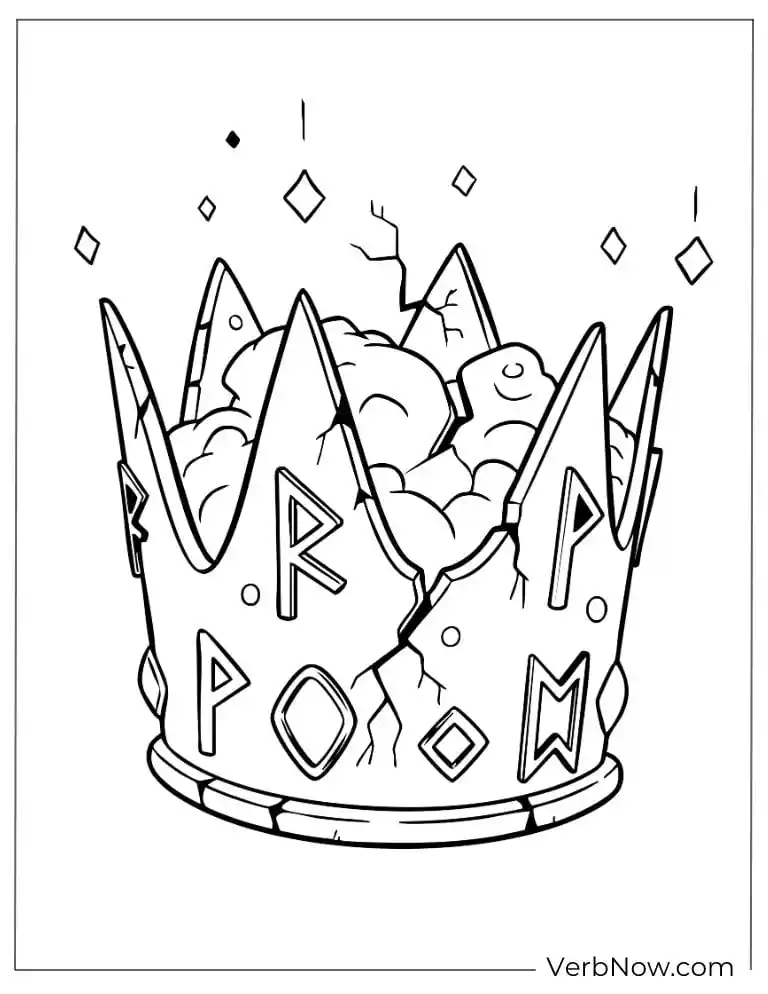 Crown decorated with gems and magical symbols