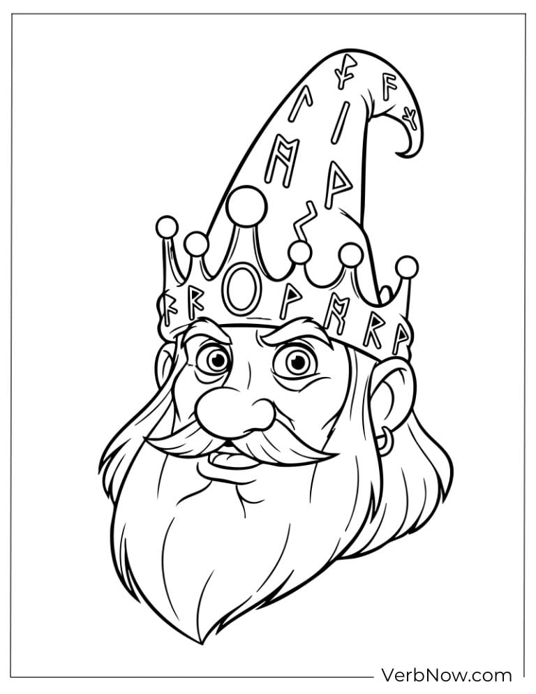 A wise old man with a tall crown hat