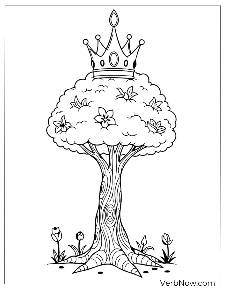 Crown growing on top of a magical tree
