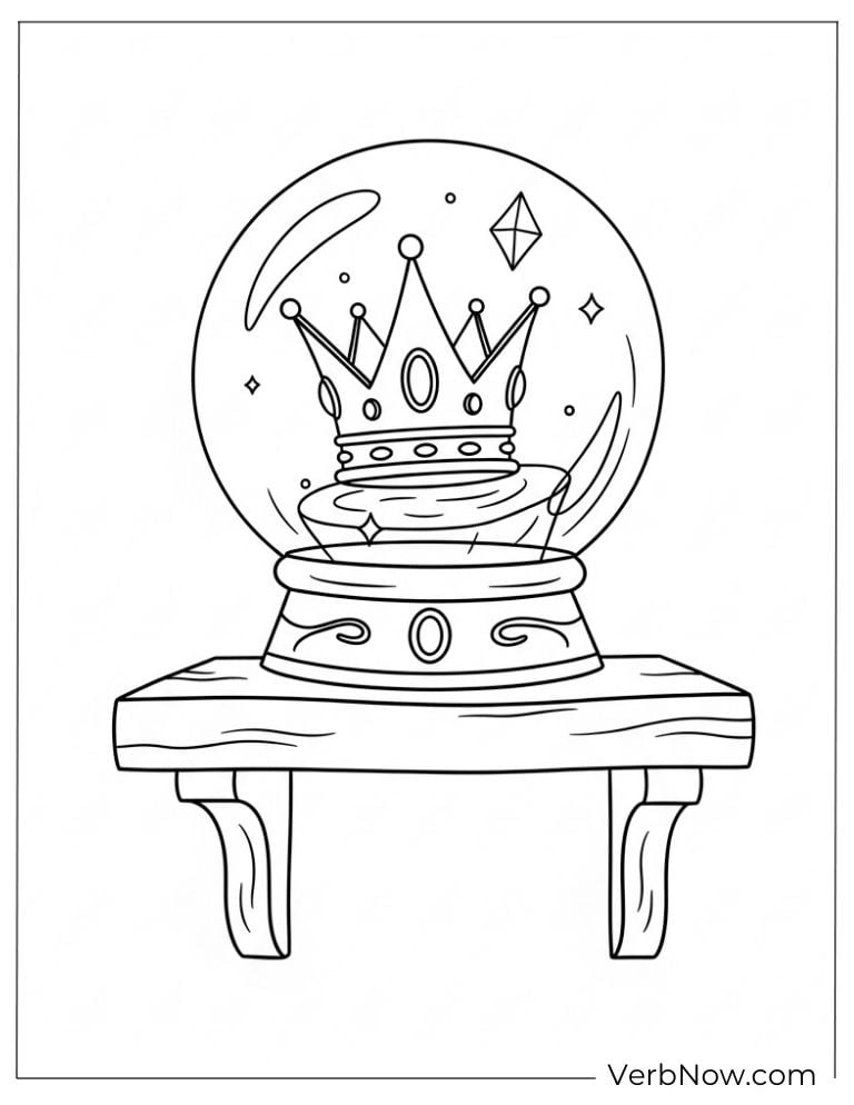 Crown displayed inside a crystal ball