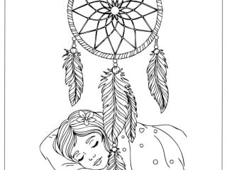 Dreamcatcher Coloring Pages featured image