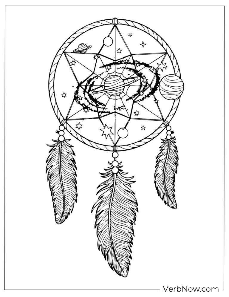 Dreamcatcher with a star and planets inside