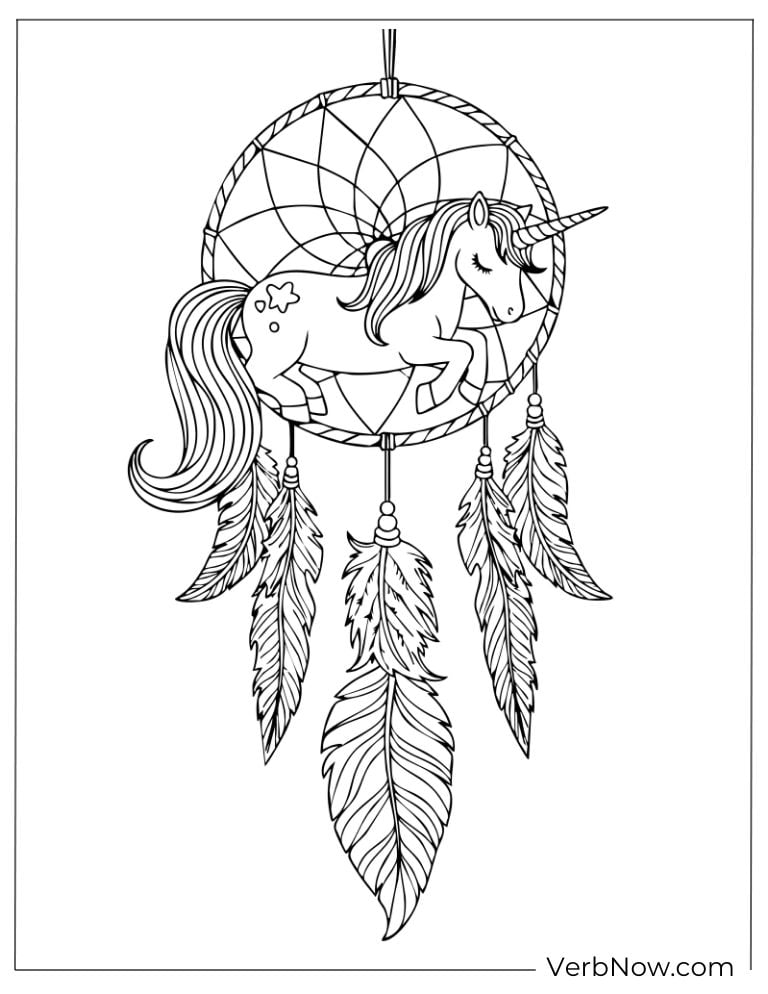 Dreamcatcher featuring a unicorn inside