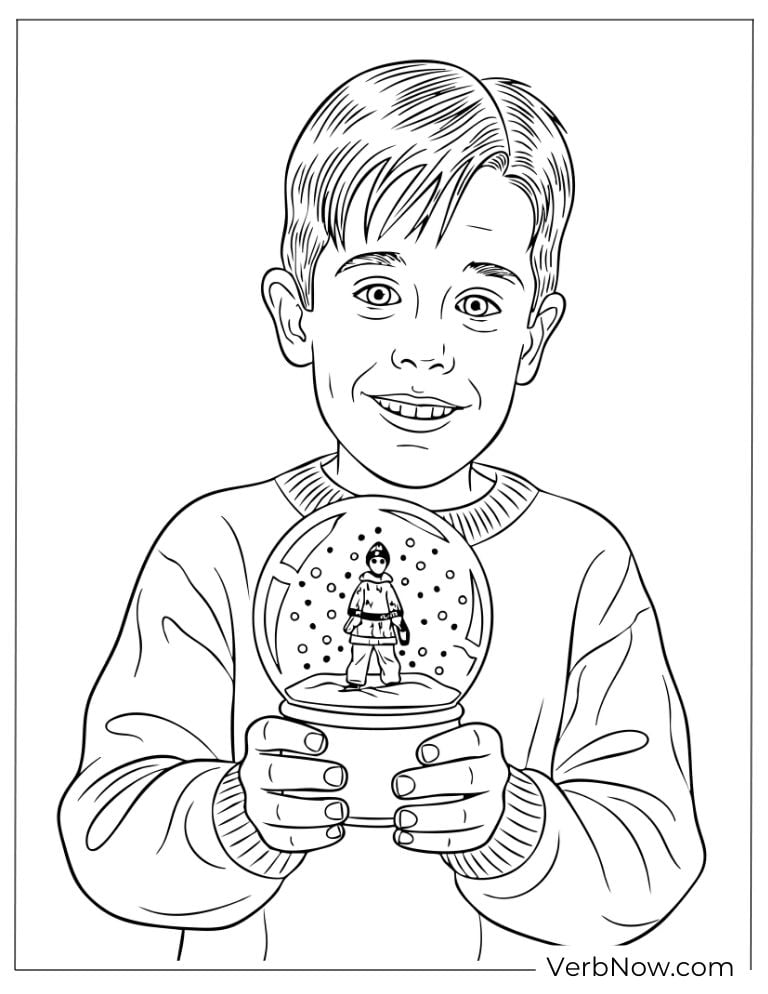 Kevin smiling while holding a snow globe