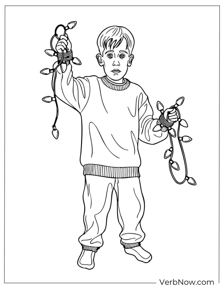 Kevin holding Christmas lights in his hands
