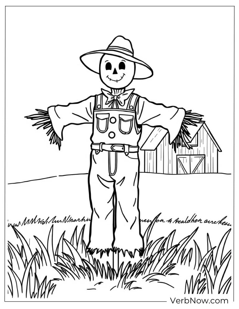 A creepy scarecrow in a haunted field