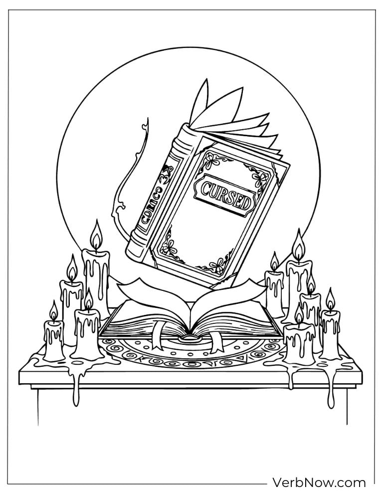 A floating spell book inside a crystal ball