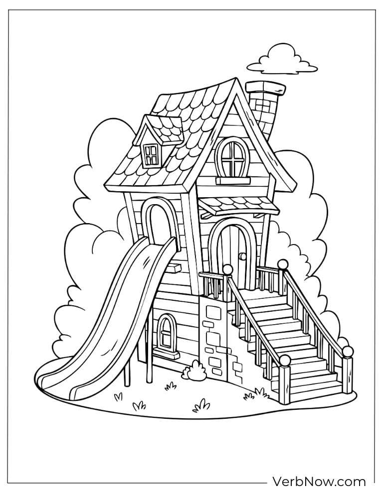 Family home with a slide attached