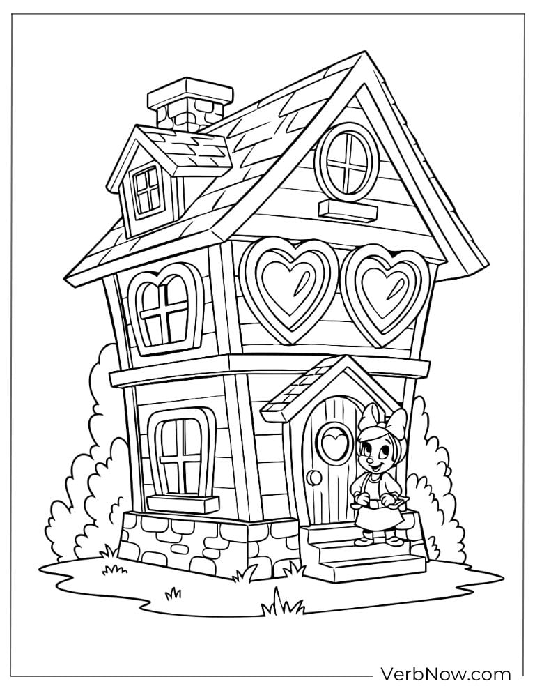 Cozy home with heart-shaped windows