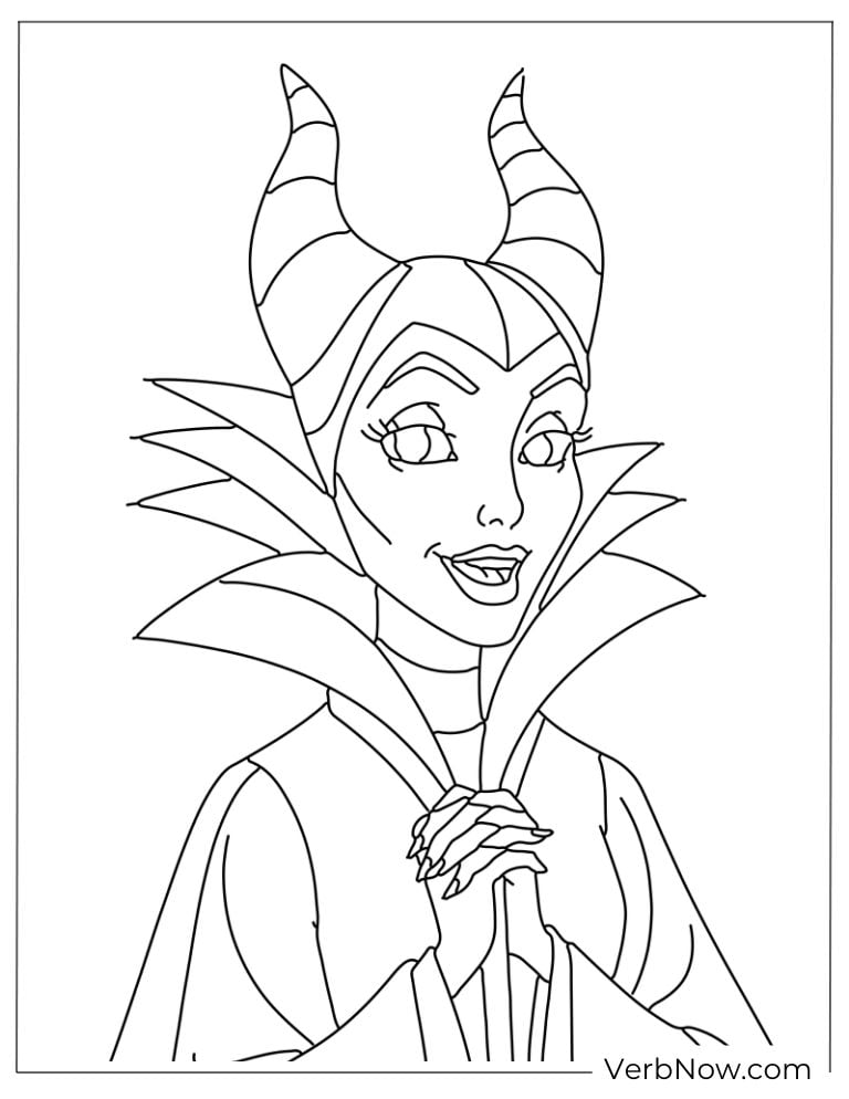 Maleficent smiling with a mischievous look
