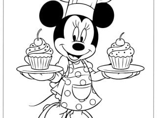 Minnie Mouse Coloring Pages featured image