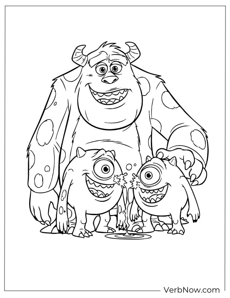 Sulley standing proudly with Mike