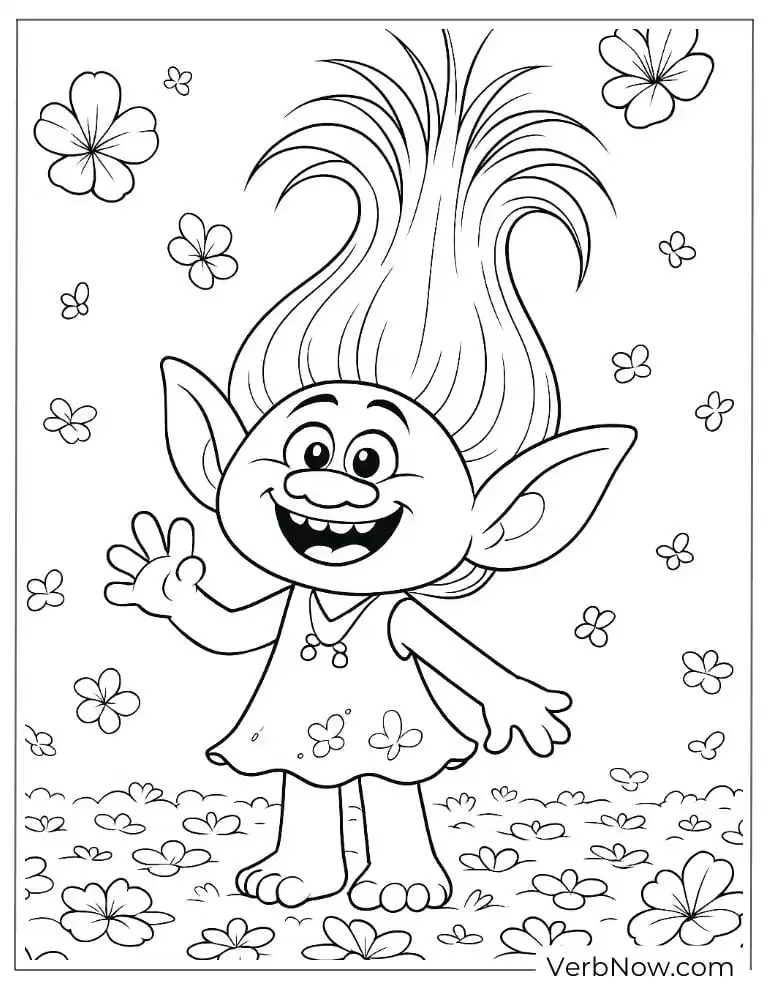 Poppy standing in flowers with arms open wide