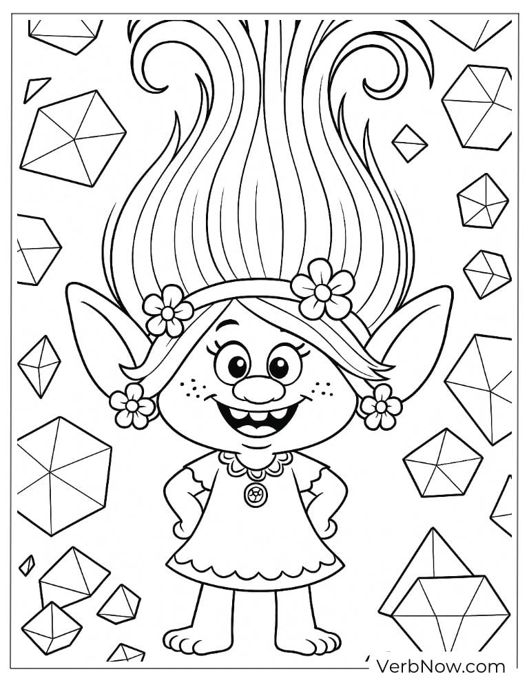 Poppy smiling with diamonds in the background
