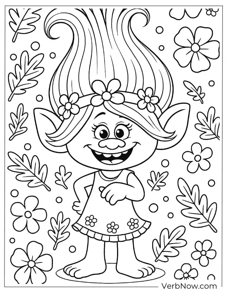 Poppy standing in a garden surrounded by flowers