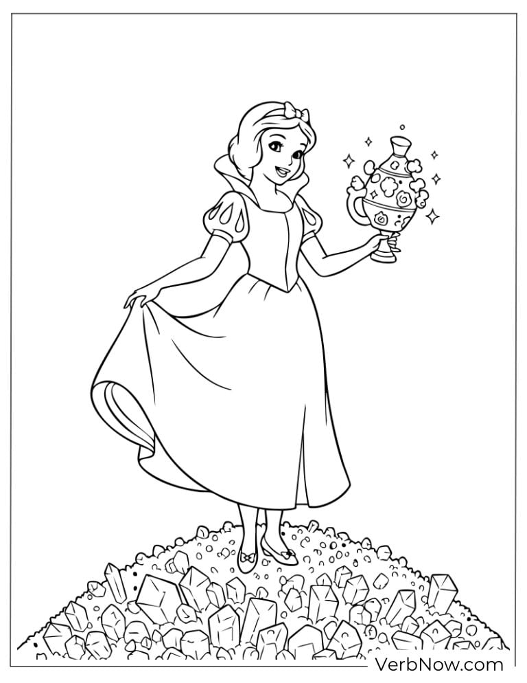 Snow White holding magical sparkles in her hand
