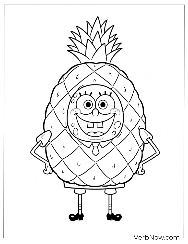 SpongeBob dressed up as a pineapple