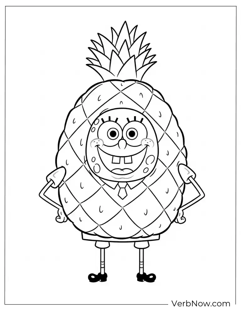 SpongeBob dressed up as a pineapple