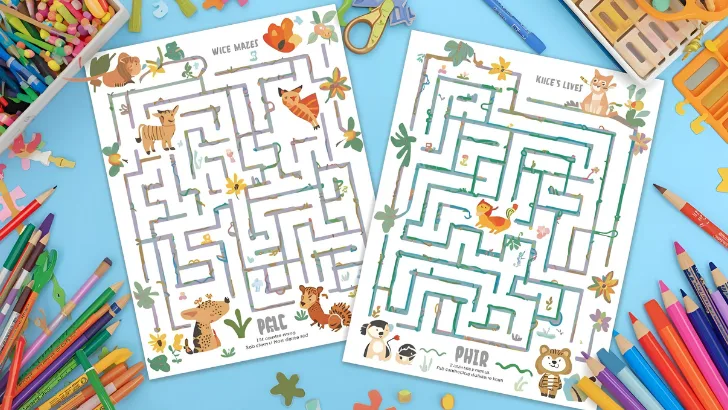 animal maze puzzles
