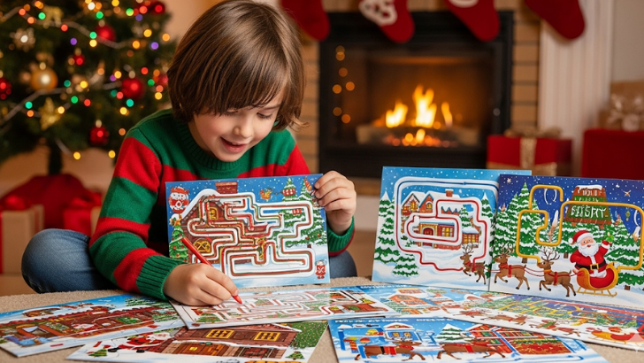 christmas maze puzzles