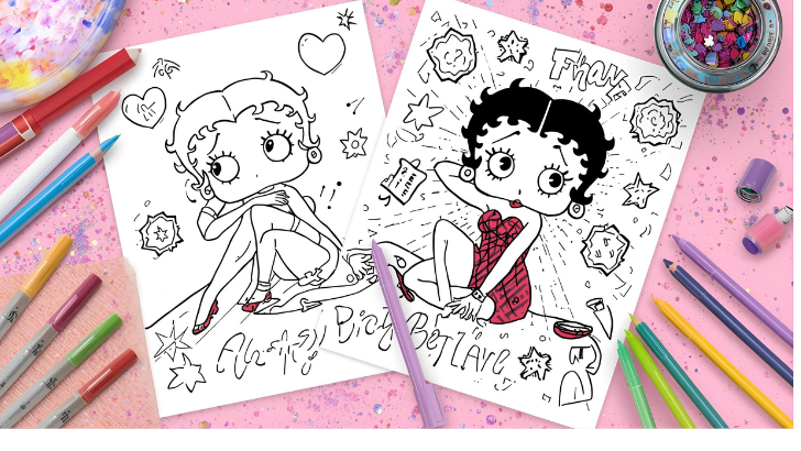 free betty boop coloring pages