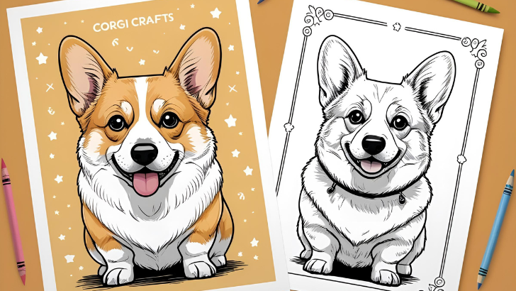 free corgi coloring pages