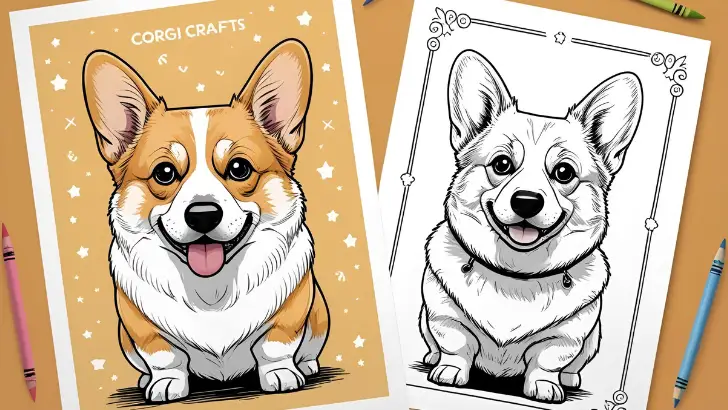 free corgi coloring pages