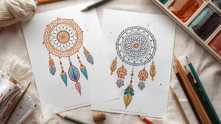 free dreamcatcher coloring pages