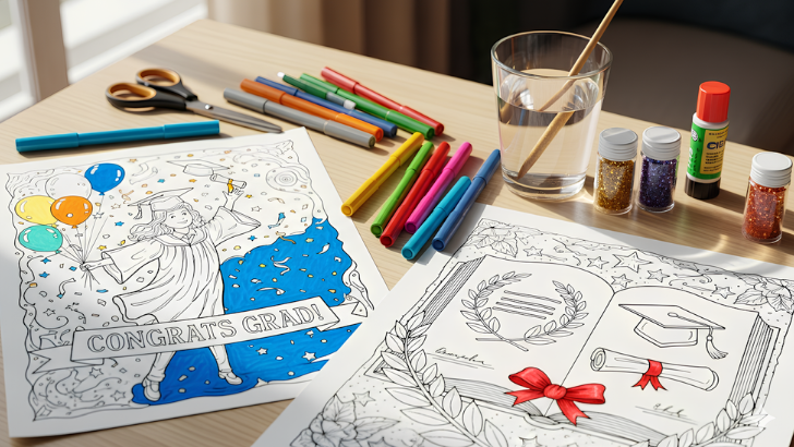 free graduation coloring pages