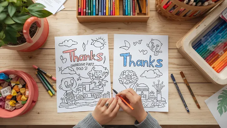 free thank you coloring pages