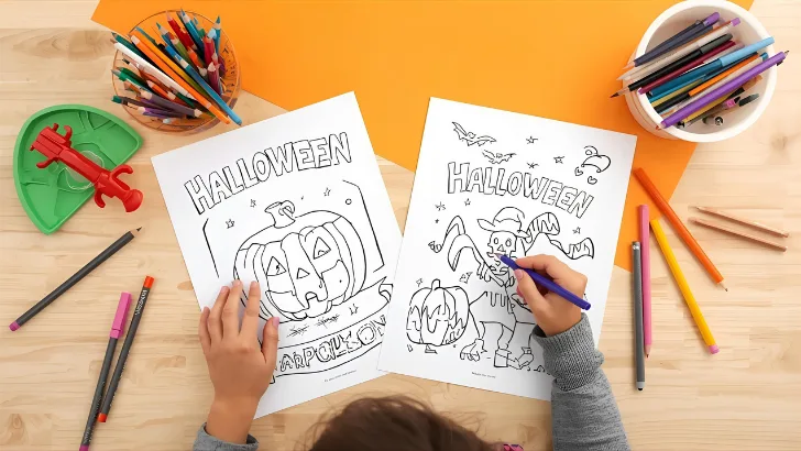 halloween coloring book pages
